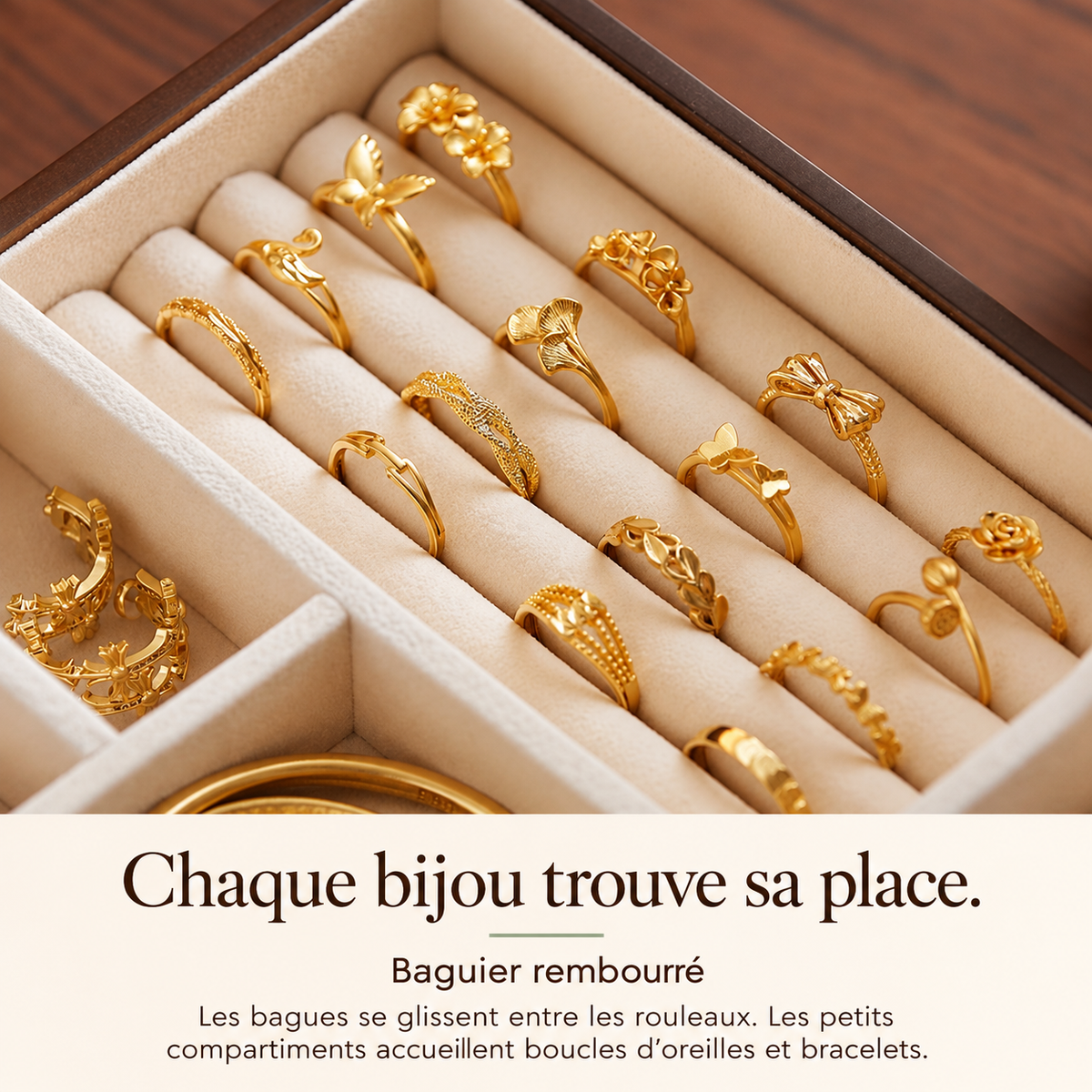 Coffret à bijoux vitré – Rangement sur 3 ou 4 niveaux