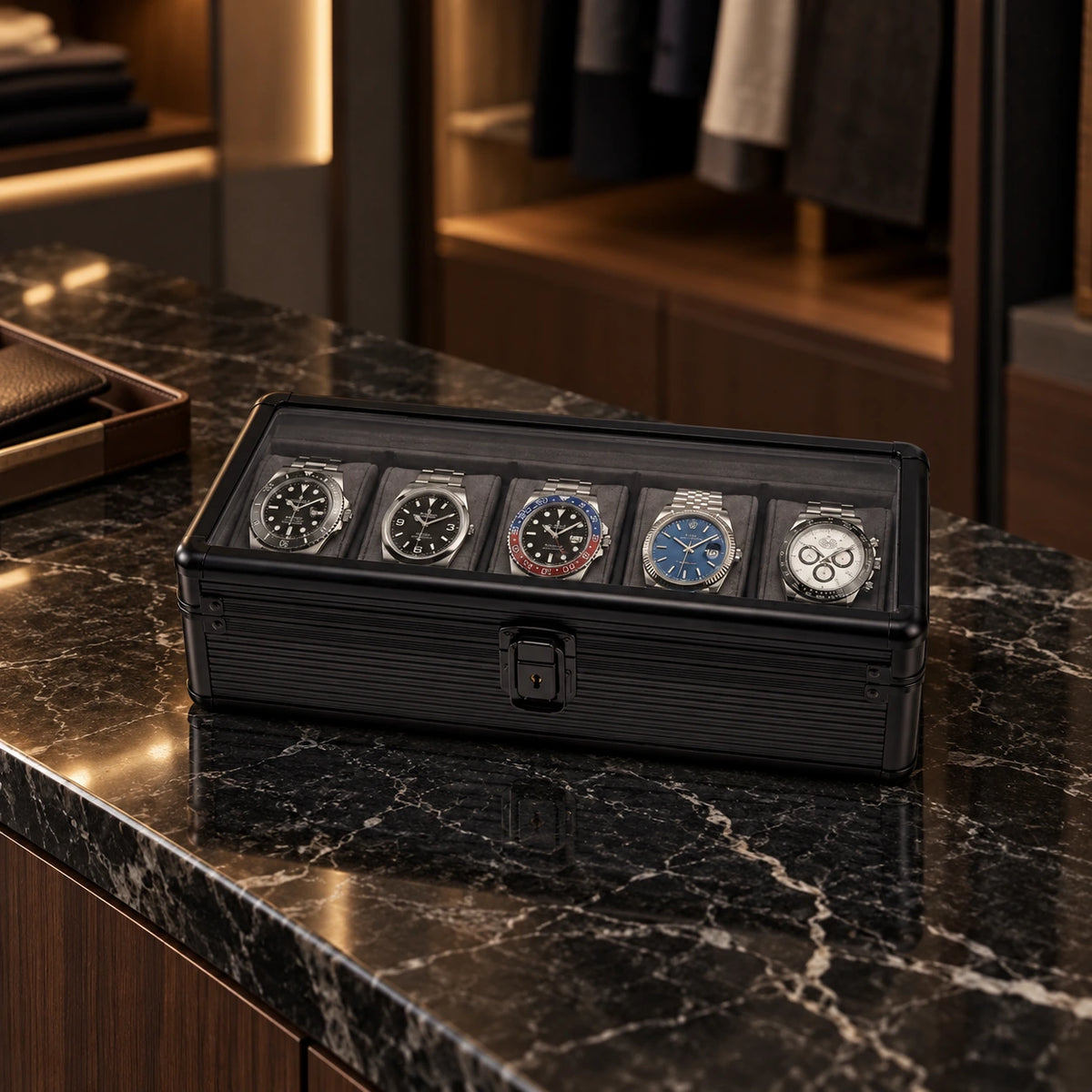 Boîte à montres — Elite 5 — Maison Kidora · Vue lifestyle