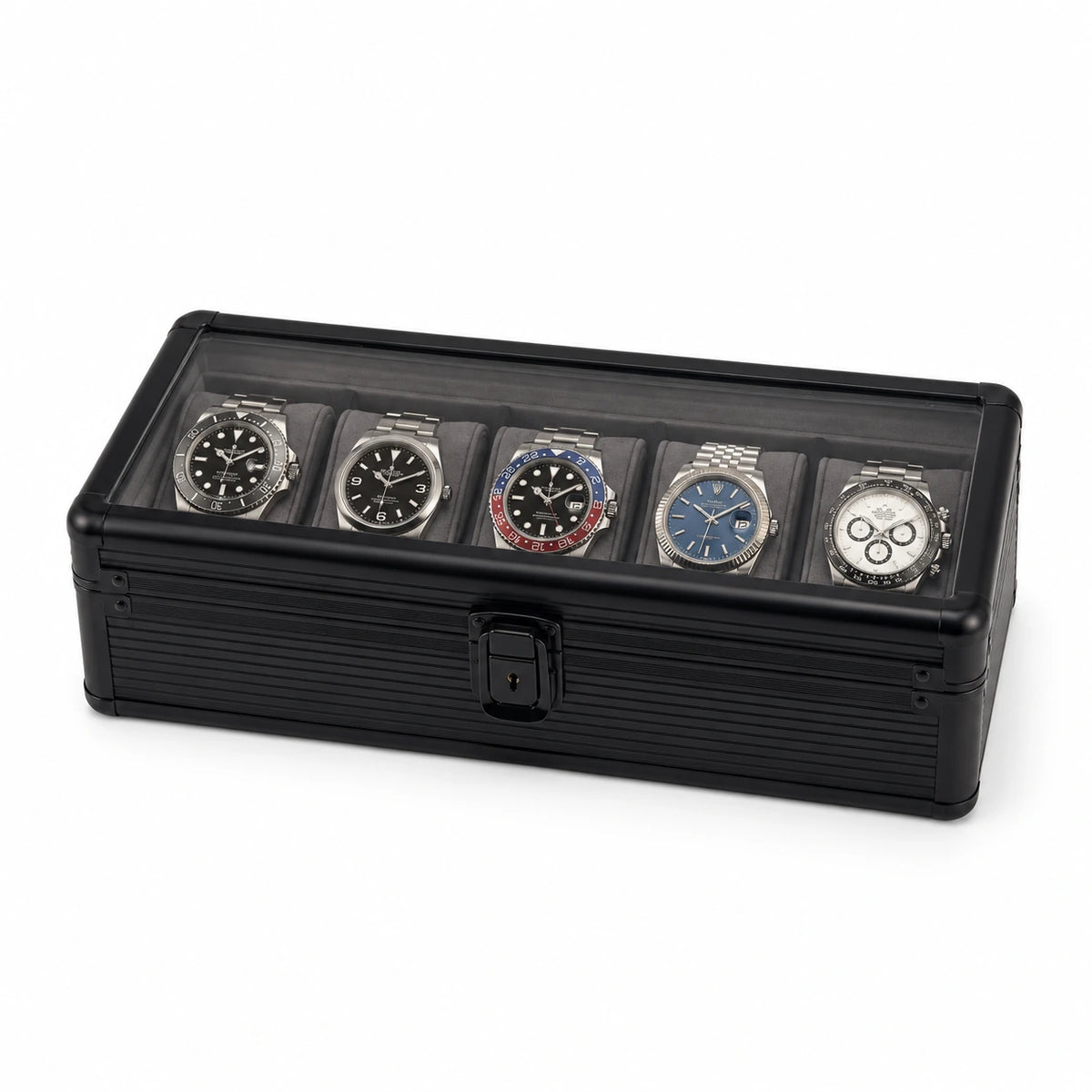 Boîte à montres — Elite 5 — Maison Kidora · Vue sur fond blanc