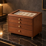 Coffret à bijoux vitré – Rangement sur 3 ou 4 niveaux