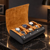 Étui de voyage pour 6 montres – Miel Doré