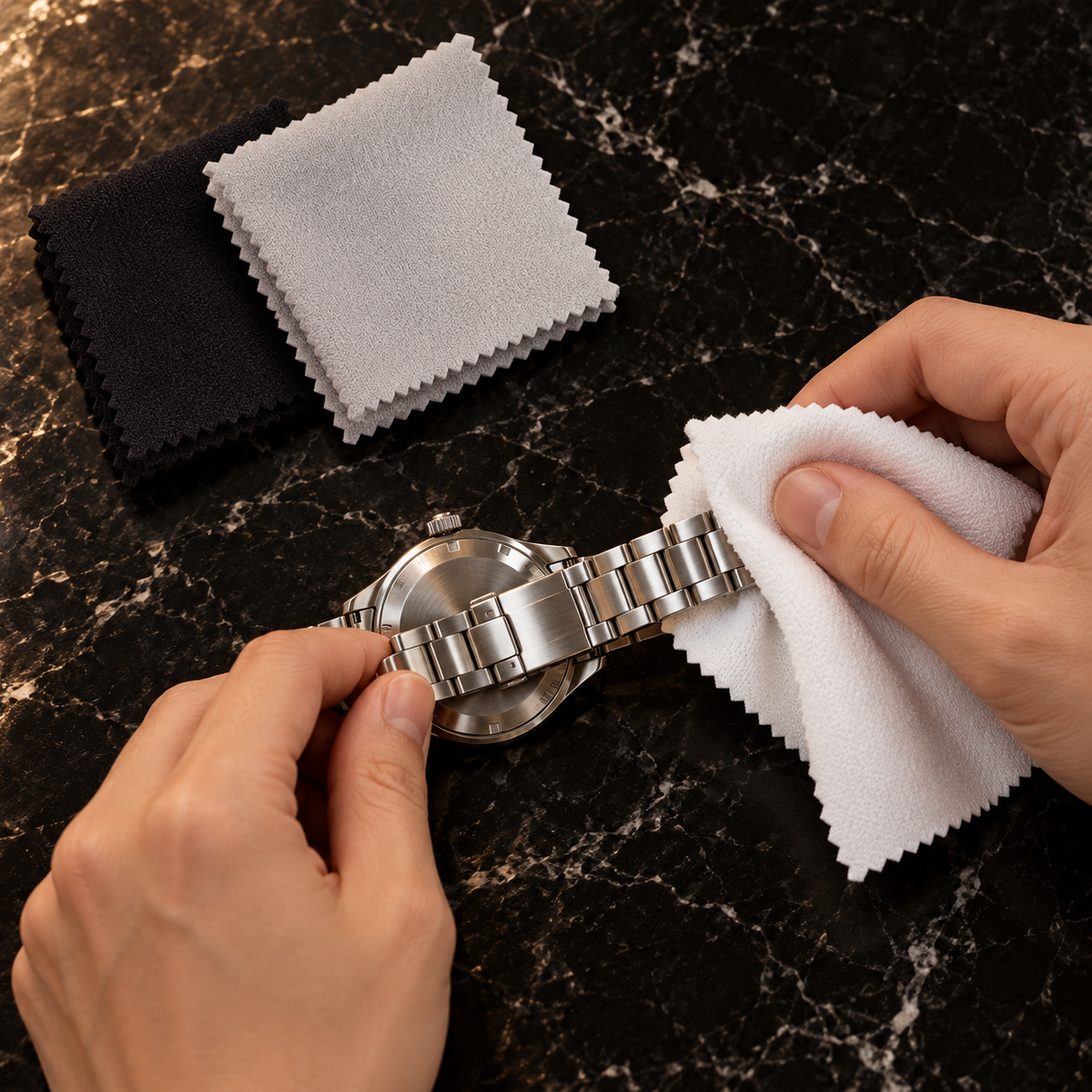 Lot de chiffons nettoyants pour montres et bijoux