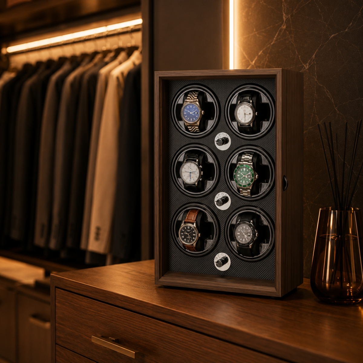 Remontoir — Prestige 6 — Maison Kidora · Vue du modèle et de ses compartiments