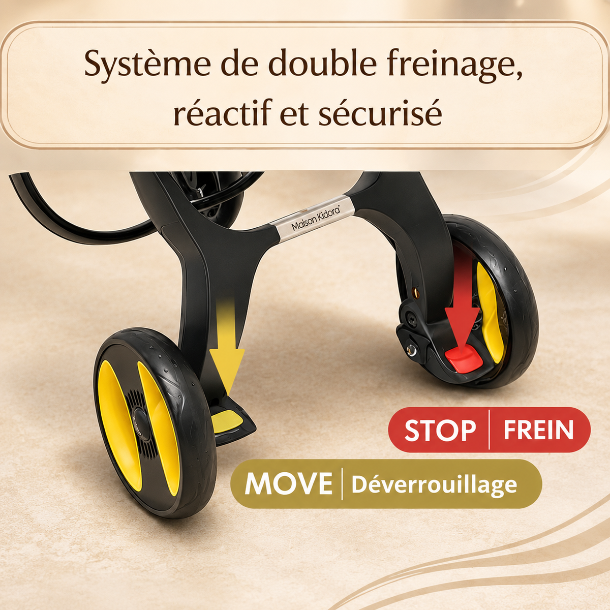 Poussette Bébé YazoGo Travel 4 en 1 avec Siège Auto Intégré — Compacte, Légère, Système de Voyage Complet