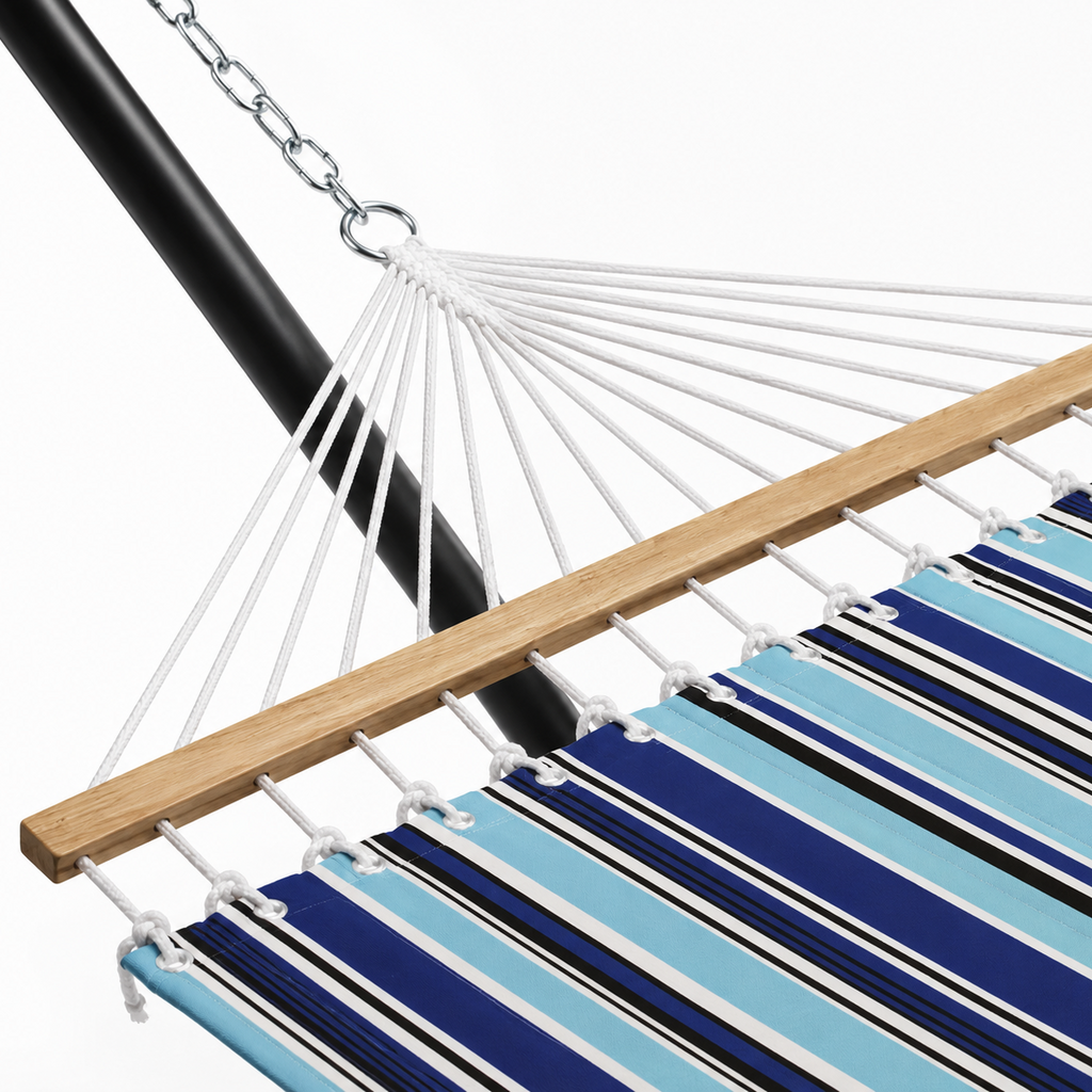 Hamac Double avec Structure – Capacité 215 kg, Oreiller & Sac Inclus, Jardin & Terrasse
