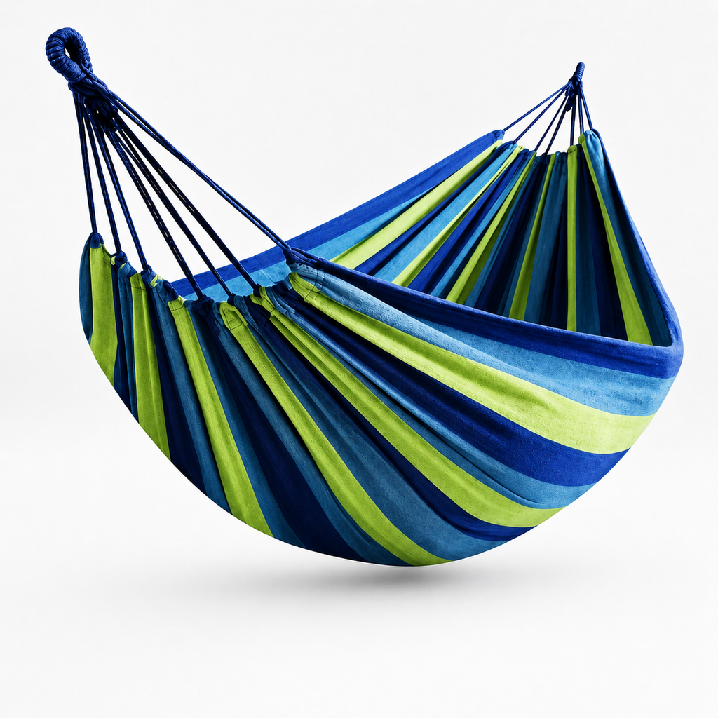 Hamac Simple Portable en Toile Épaisse – Camping, Jardin & Voyage