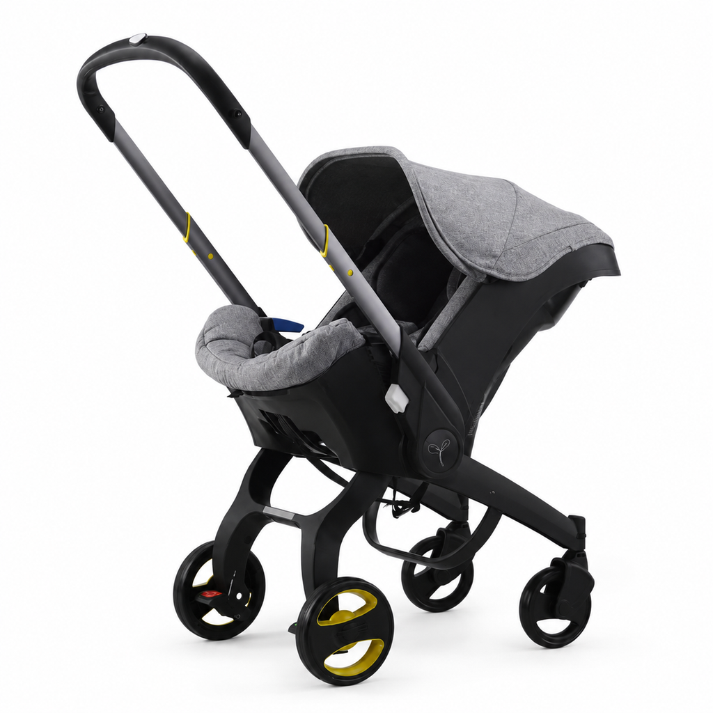 Poussette Bébé YazoGo Travel 4 en 1 avec Siège Auto Intégré — Compacte, Légère, Système de Voyage Complet