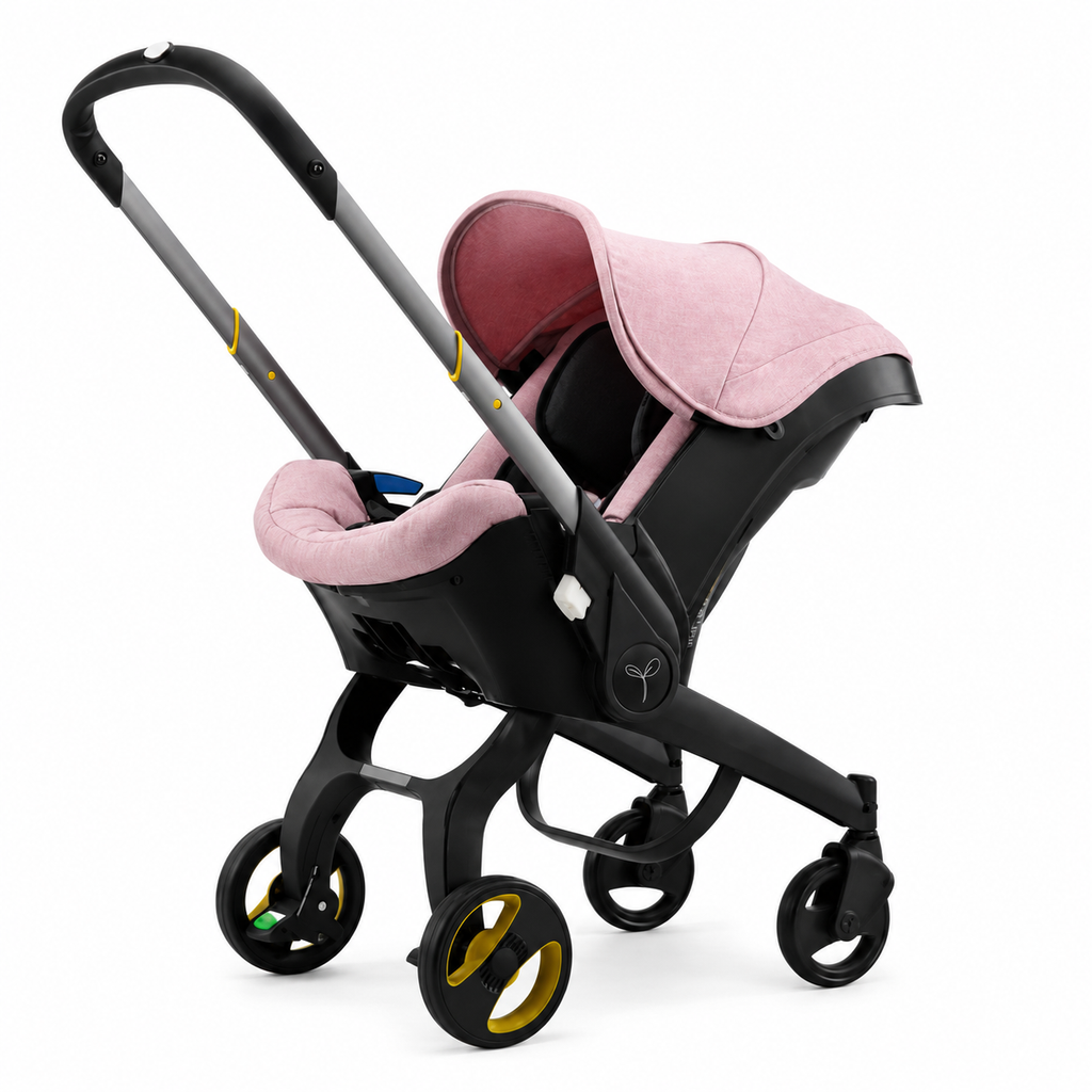Poussette Bébé YazoGo Travel 4 en 1 avec Siège Auto Intégré — Compacte, Légère, Système de Voyage Complet