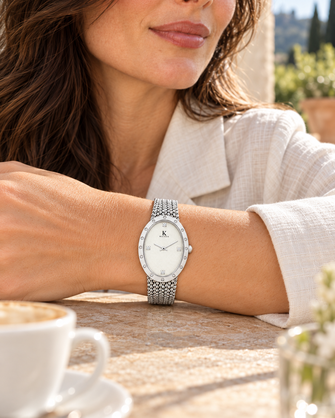 ROMANTIQUE Silver — Maison Kidora · Photo au poignet
