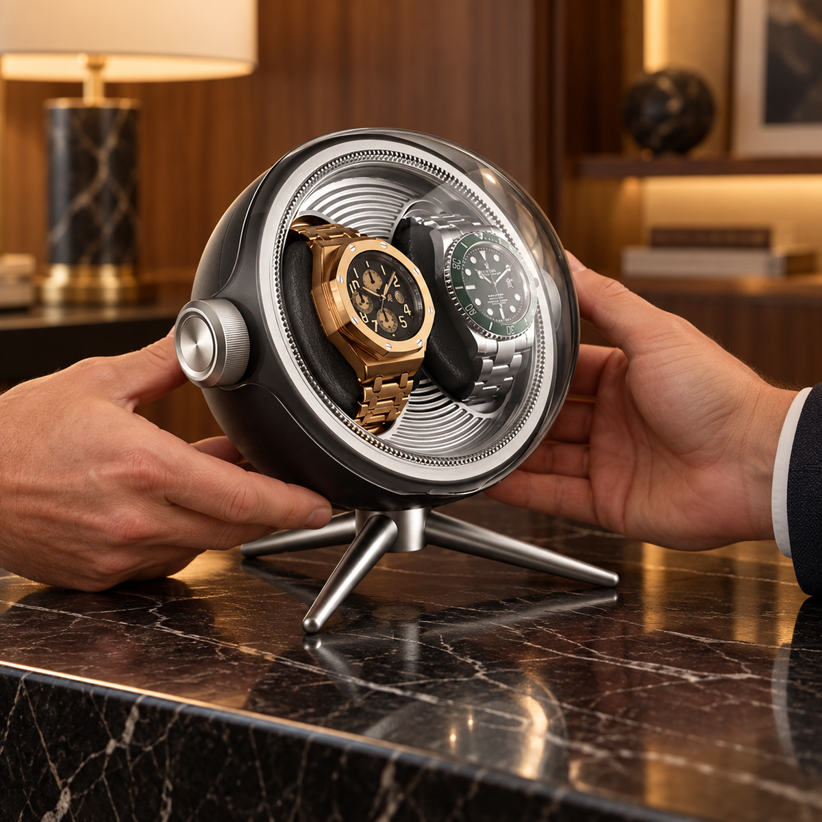 Remontoir pour 2 montres automatiques – Moon Edition Duo